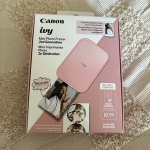 Canon ivy mini photo printer 2nd gen in blush pink - used 1 time!